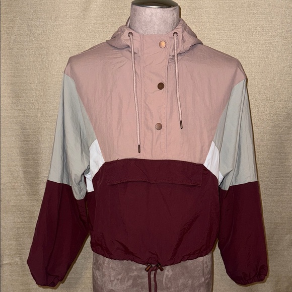 Ashley By 26 International Women's Burgundy and Beige Utility Jacket - Picture 2 of 8